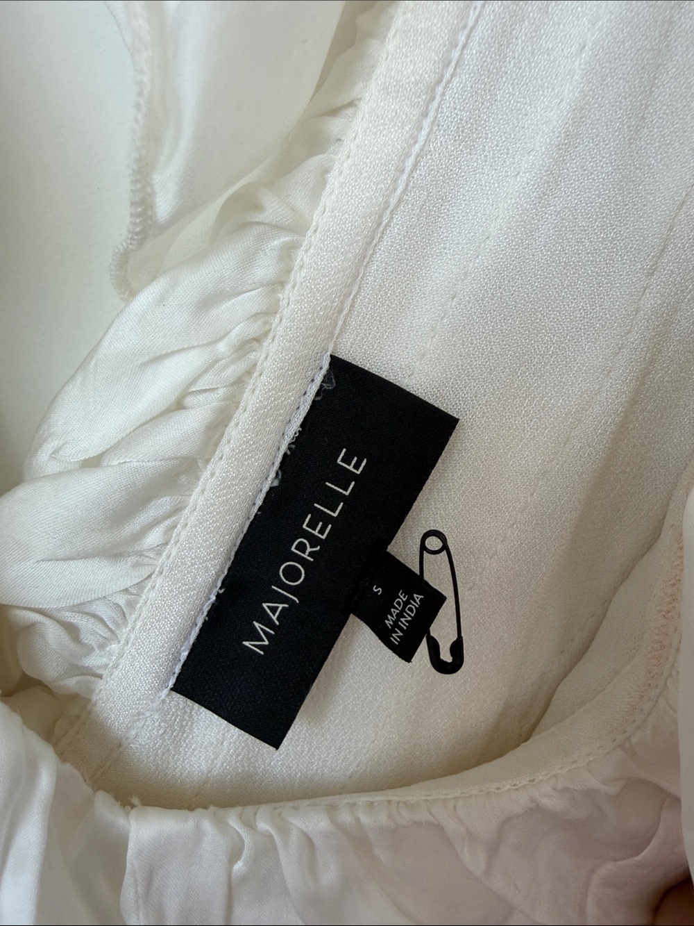 MAJORELLE Cream Ruffle Mini Dress - Picture 2 of 2